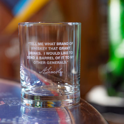 Abraham Lincoln Whiskey Glass