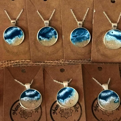 Beach Resin Necklace