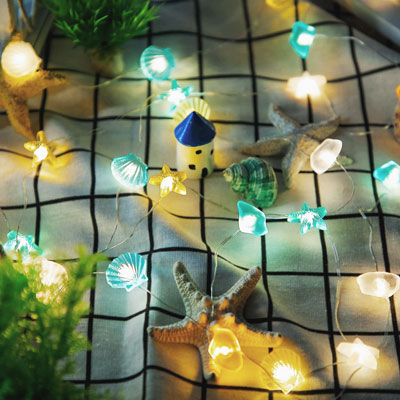 Beach Themed Curtain Lights