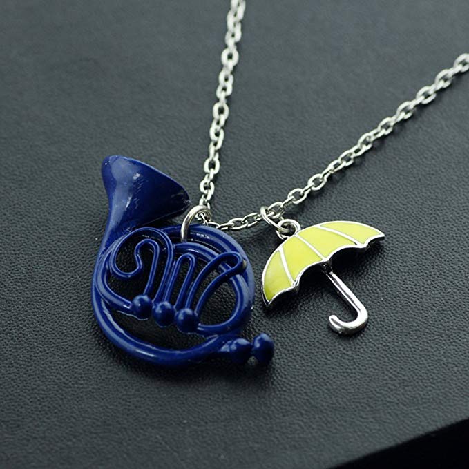 Blue French Horn Necklace