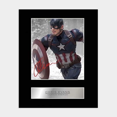 Captain America Signed Photo Display