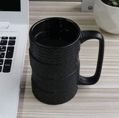 Car Tire Themed Mug
