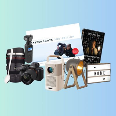 a filmmaker with a camera