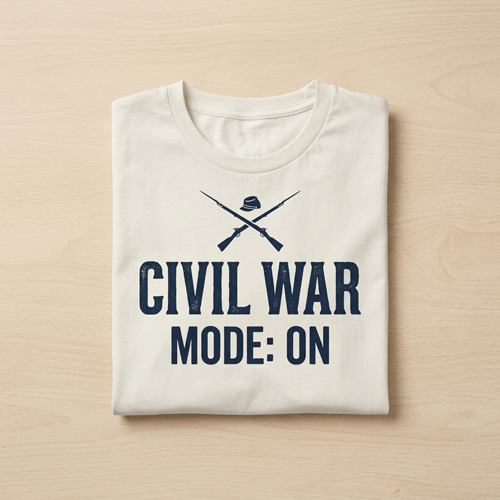 Civil War mode on t shirt