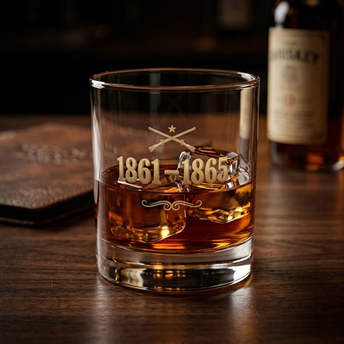Civil War whiskey glass 1861 1865