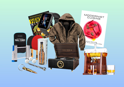 Man With Gift Graphic