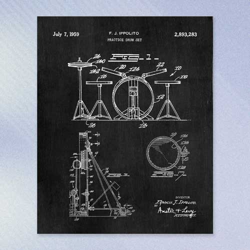 Drummer Patent Print