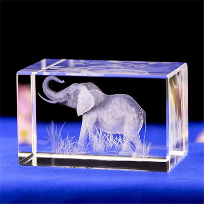 Elephant Crystal Art