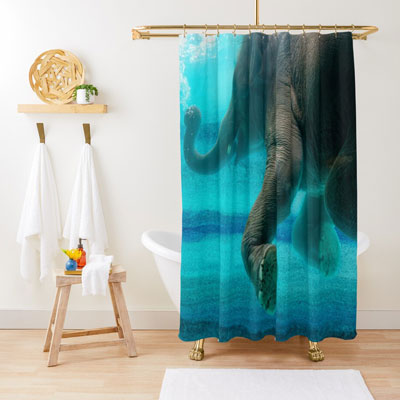 Elephant Shower Curtain
