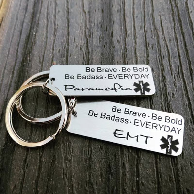 Personalized EMT Keychain