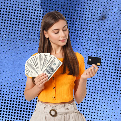 Girl With Money Graphic