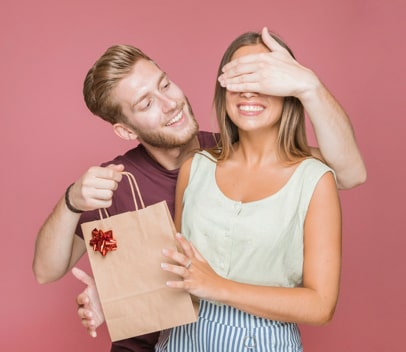 Guy Surprising His Girlfriend