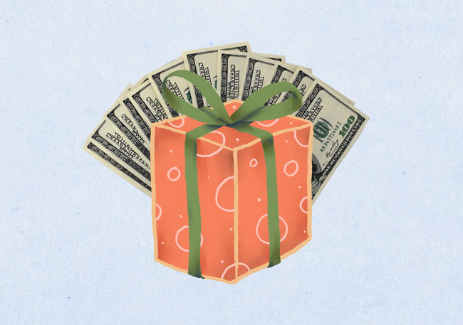 Gift and Money Graphic