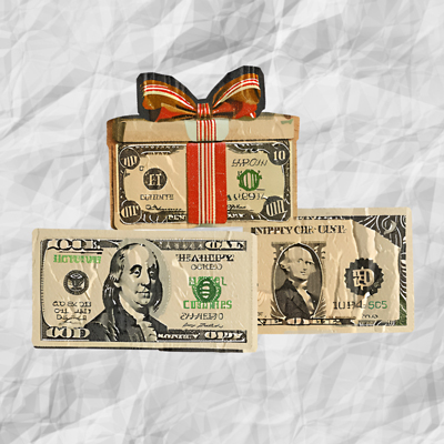 Gift and Money Graphic