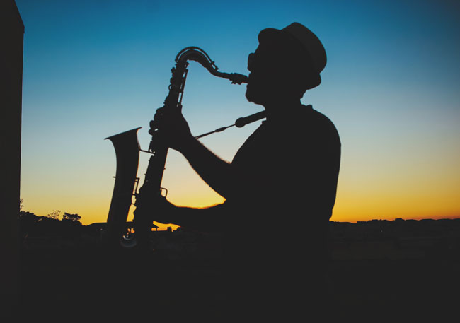Saxophone Player Silhouette