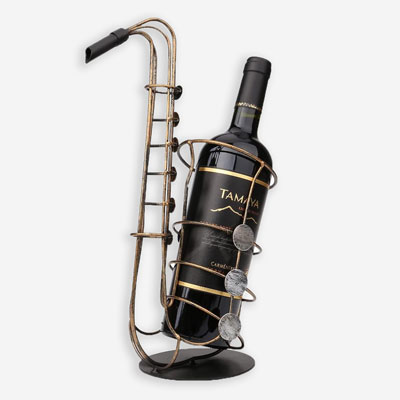 Metal Sax Wine Rack