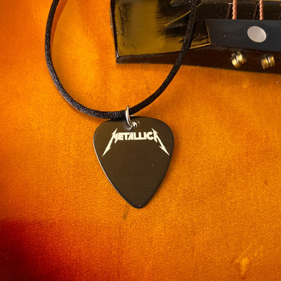 Metallica Guitar Pick Necklace