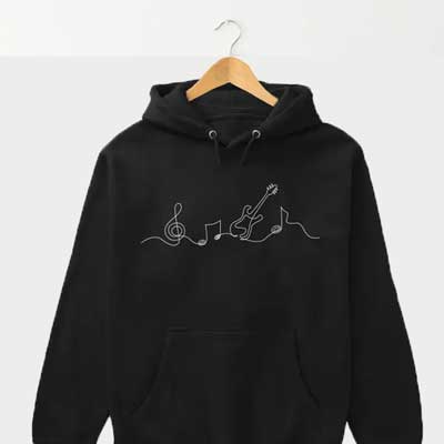 Minimalistic Guitar Hoodie