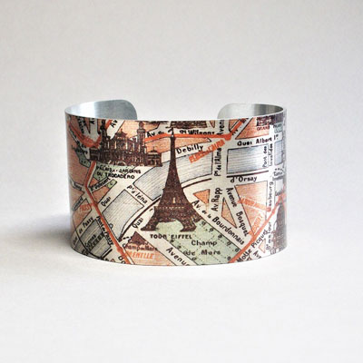 Paris Map Cuff