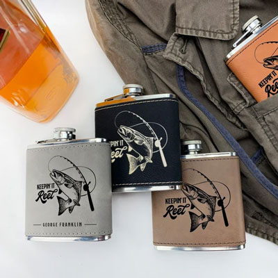 Fishing Themed Flask