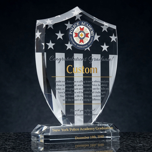 Personalized police academy graduation plaque