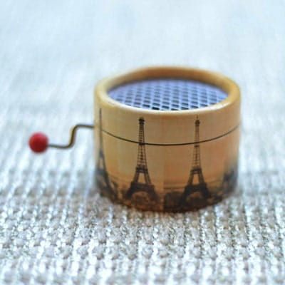 Music box with an Eiffel Tower Design