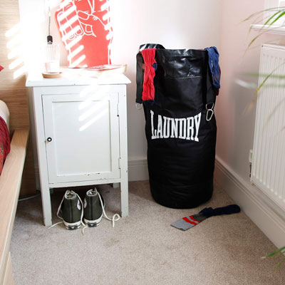 Punching Bag Shaped Laundry Basket