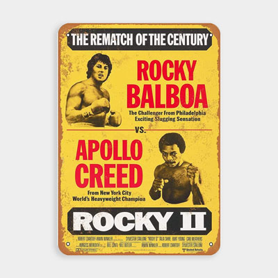 Rocky vs Creed Metal Sign