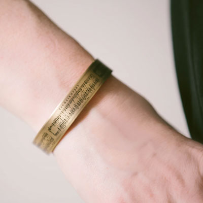 Classical Sheet Music Themed Cuff