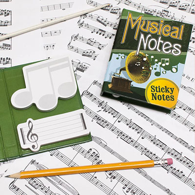 Sheet Music Themed Sticky Notes