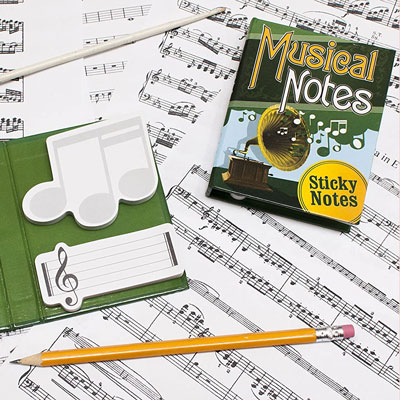 Sheet Music Themed Sticky Notes