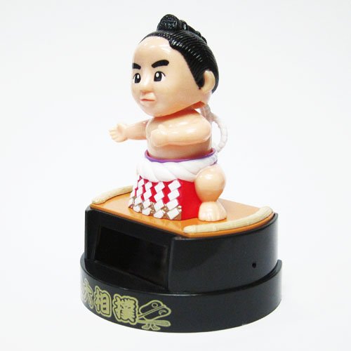 Sumo Wrestler Solar Figurine