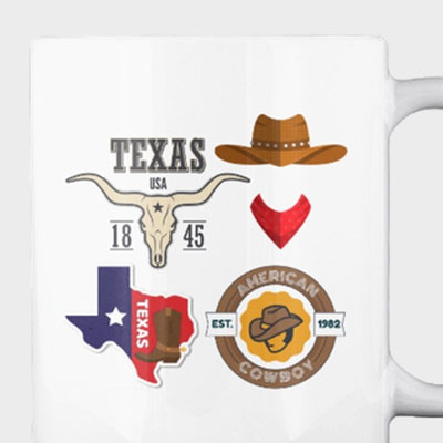 Texas Themed Coffee Mug