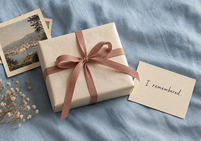 A gift on the table