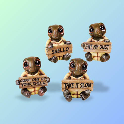 Funny Turtle Statue Set